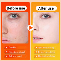 Hongyunda aplicación en piel seca para exfoliar suavemente con cúrcuma.