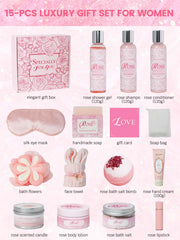 honiitaa-rose-bath-bomb creates fragrant bubbles for a relaxing soak.