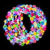 Corona LED HONLYNE con 24 flores, ideal para fiestas y bodas