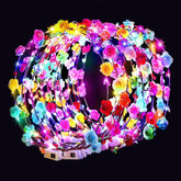 HONLYNE LED flower crown for weddings with gentle glow.