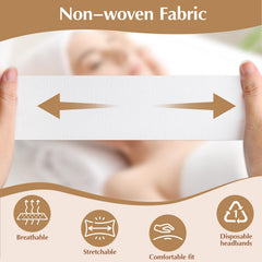 HONLYNE spa headband nonwoven fabric secures hair during cleansing and spa treatments