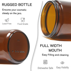HORMERRY two-pack amber jars ideal for samples and DIY blends