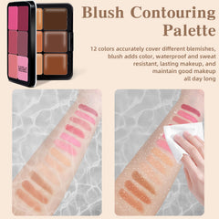 HOSAILY Cream Blush & Concealer Palette 02 matte finish application in action