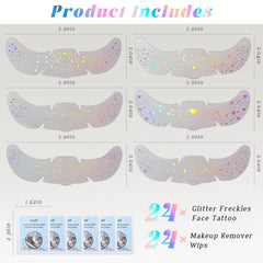 HOSAILY easy-apply glitter patches on clean skin for rapid festival glam.