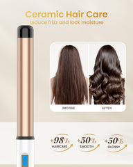 Hoson wand offers 11 heat settings for precise control across hair types.
