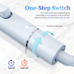 Hoson curling iron features a 360-degree swivel cord for easy maneuverability