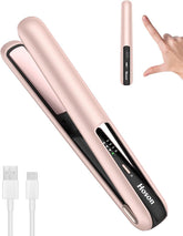 Hoson cordless flat iron travel pink for on-the-go styling without cords