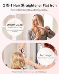 Hoson mini straightener bangs for precise bangs and quick short-hair touch-ups
