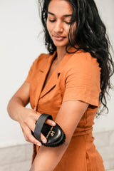 HOT HAVEN dry brush on back for lymphatic drainage support