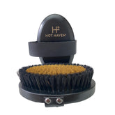 HOT HAVEN Ionic Copper Dry Brush close-up highlighting exfoliating copper bristles