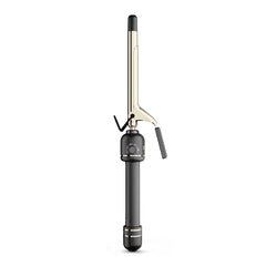 HOT TOOLS 24K Gold extended barrel curling iron in full view highlighting premium build and long-length versatility.