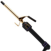 HOT TOOLS Pro Artist 24K Gold Curling Iron barrel close-up showing defined curls