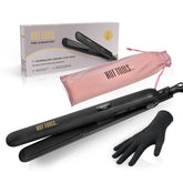 HOT TOOLS Pro Signature flat iron with digital display offers precise heat control for consistent styling.