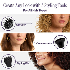 Volumizing diffuser on HOT TOOLS Rainbow dryer for curls and body