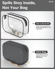 HOTOR Clear Toiletry Bag leak-resistant design prevents spills during travel