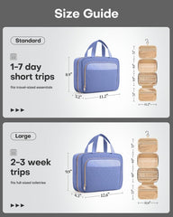 HOTOR transparent leakproof pockets help you locate items at a glance.