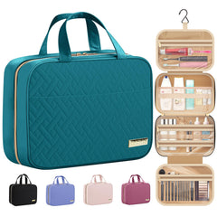 Hotor travel toiletry bag with hanging hook for easy access during travel.