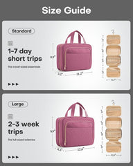 HOTOR travel toiletry bag leakproof PVC pockets protect liquids from spills.
