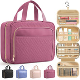 HOTOR travel toiletry bag outer pocket keeps essentials within quick reach.