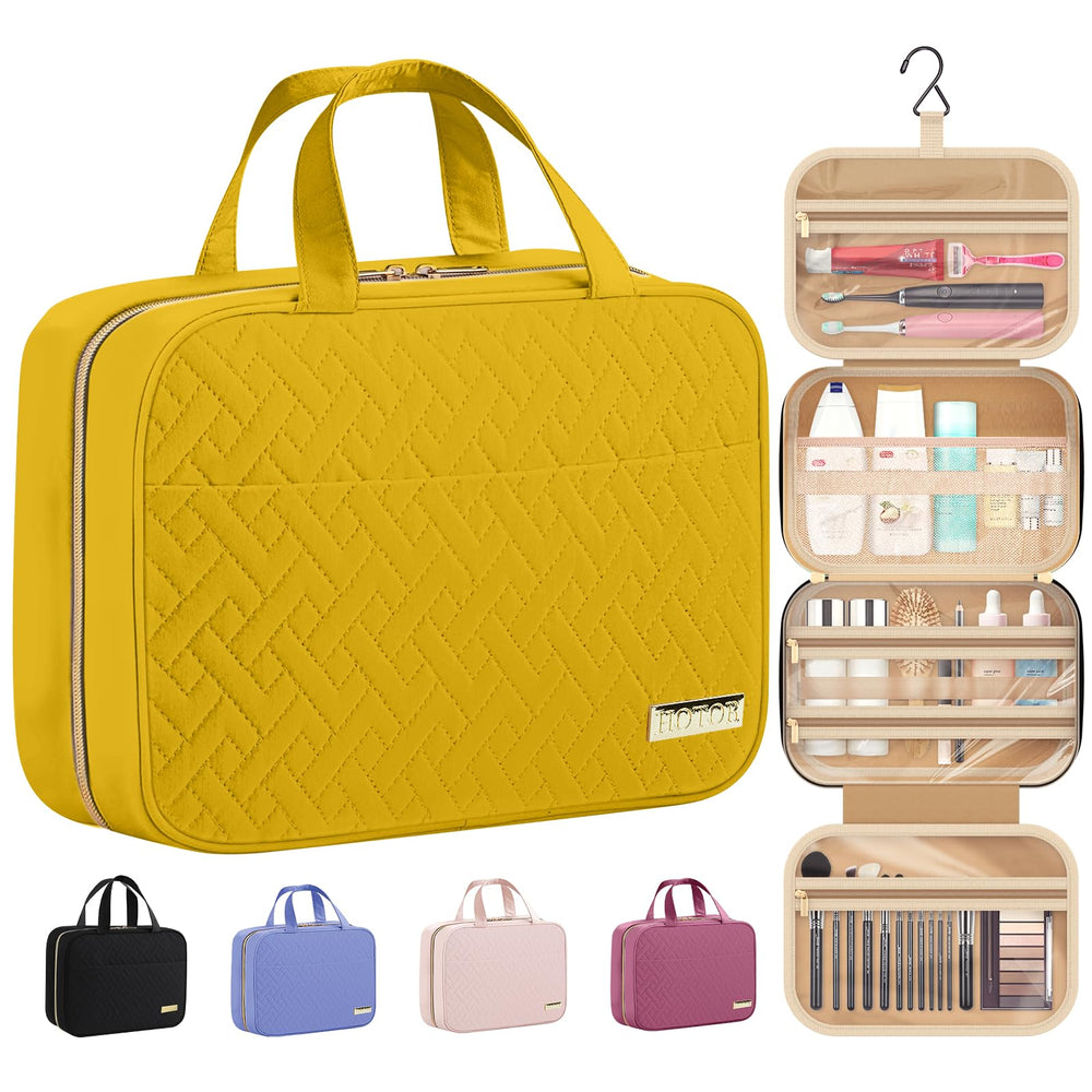 HOTOR travel toiletry bag spacious design keeps essentials organized on the go.