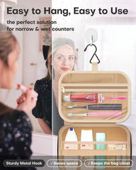 Leakproof PVC pockets protect items in the HOTOR toiletry bag