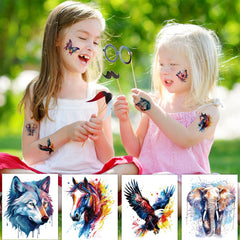 Hotoyannia watercolor animals tattoos party supplies for colorful celebrations.