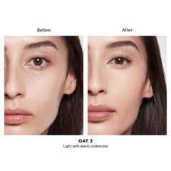 Hourglass Vanish Airbrush Concealer swatches in warm oat shade on skin