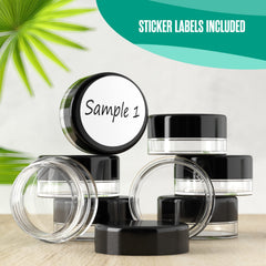 Houseables tiny cosmetic jar with seal supports neat organization and tamper resistance