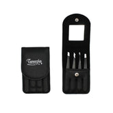 Houseify TWEEZIA stainless steel tweezer set for precise grooming.