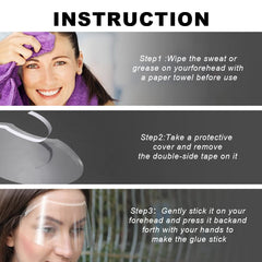 Hovin eye protection visor used while shaving or trimming for added safety.