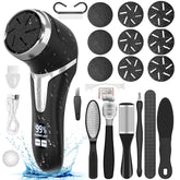 Hoxida electric callus remover with LCD display shows battery status for easy charging