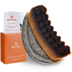 Hoyecl No Oil Lymphatic Face Brush close-up of bristles for gentle facial drainage.