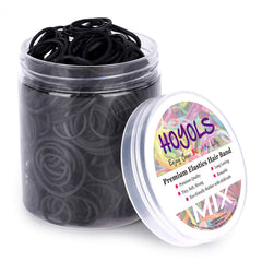HOYOLS assorted small rubber bands close-up for versatile hair styling