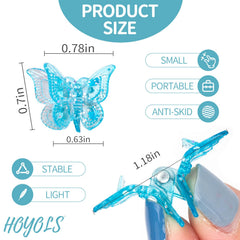 HOYOLS butterfly clip set in 12 colors for versatile styling