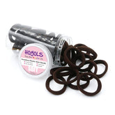 HOYOLS soft seamless hair ties espresso ponytail hold, gentle grip for thick hair