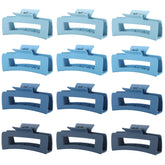 HQ-SITE blue square hair claw clip large 4.3-inch provides secure hold for thick hair.
