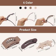 HQ-SITE French square flat clip in blonde for versatile hold.