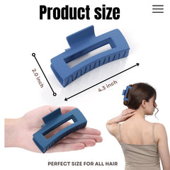 HQ-SITE matte finish hair clip non-slip design keeps straight hair in place.