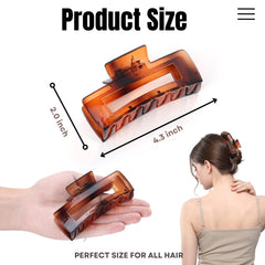 HQ-SITE Matte finish non-slip claw clip provides gentle grip.