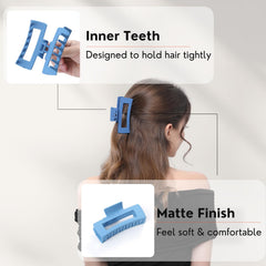 HQ-SITE durable plastic claw clip with strong spring for wet or dry hair.