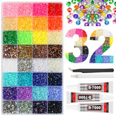 HRLbrc 38000pcs resin jelly gems neatly boxed for bedazzling ideas