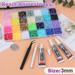 HRLbrc gemas resina 3mm 28 colores para decoraciones multicolor