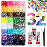 HRLbrc kit incrustaciones con organizador de 32 cavidades para manualidades brillantes