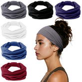 Banda HSEM para cabello ancha con nudo, ideal para peinados rápidos y estilo diario.