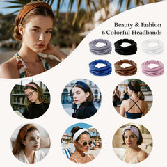 Diademas HSEM en blanco para lavado facial y peinado rápido.