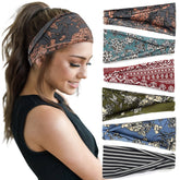 Huachi banda boho para mujer en yoga, suave y absorbente.