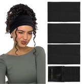 Diadema Huachi de 6 pulgadas para mujer, negro, mantiene el cabello recogido durante el día.