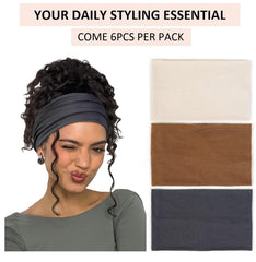 Huachi headband folded chic look adds layered style to any outfit.