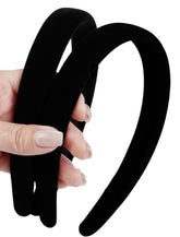 Huachi banda de terciopelo negro, textura suave para un estilo elegante diario.