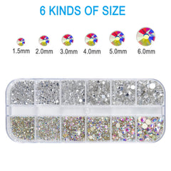 HUETFAT AB crystal rhinestones collection with iridescent sparkle for nails.